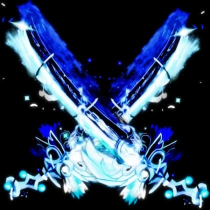Dual Aetherial Azure Katana