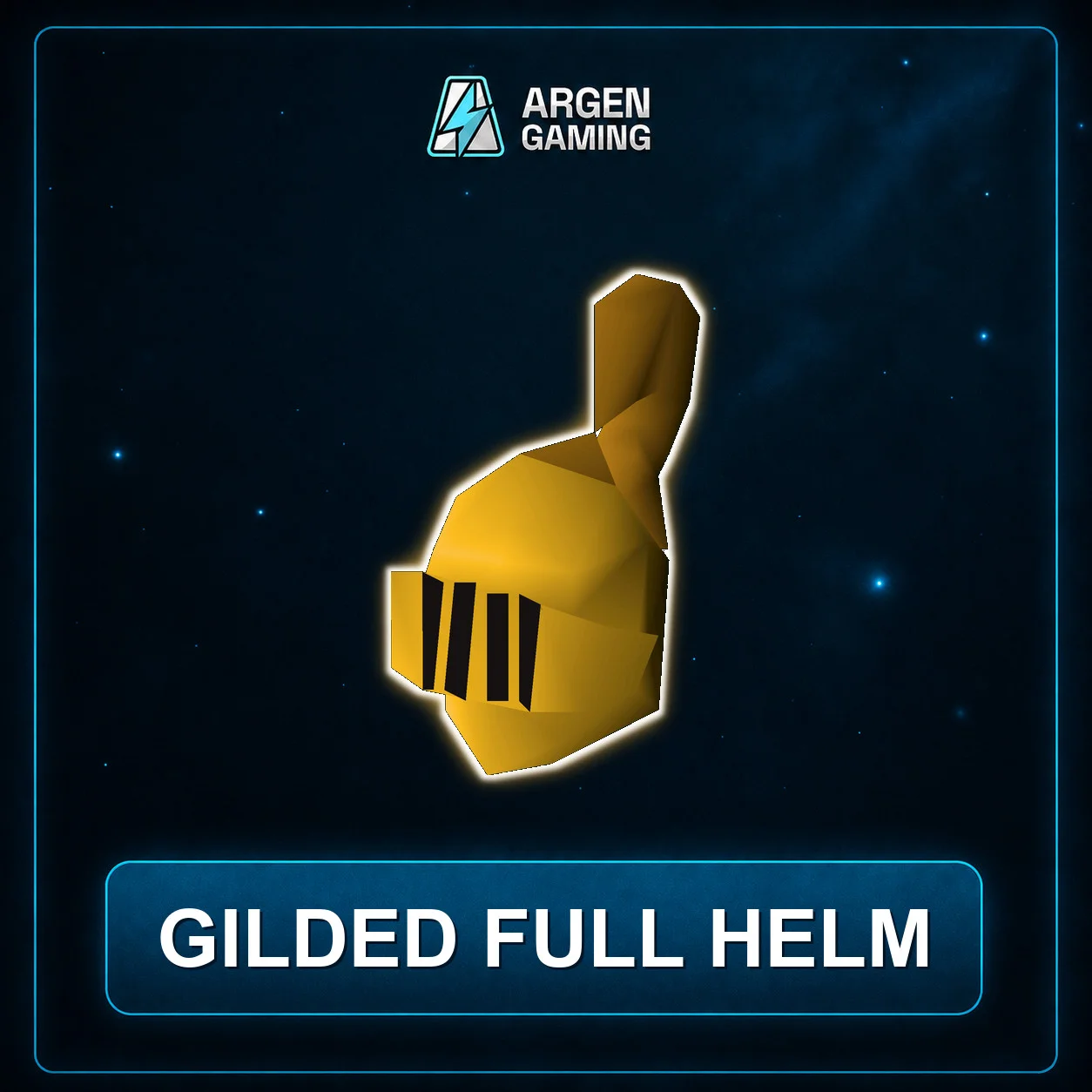 Gilded full helm