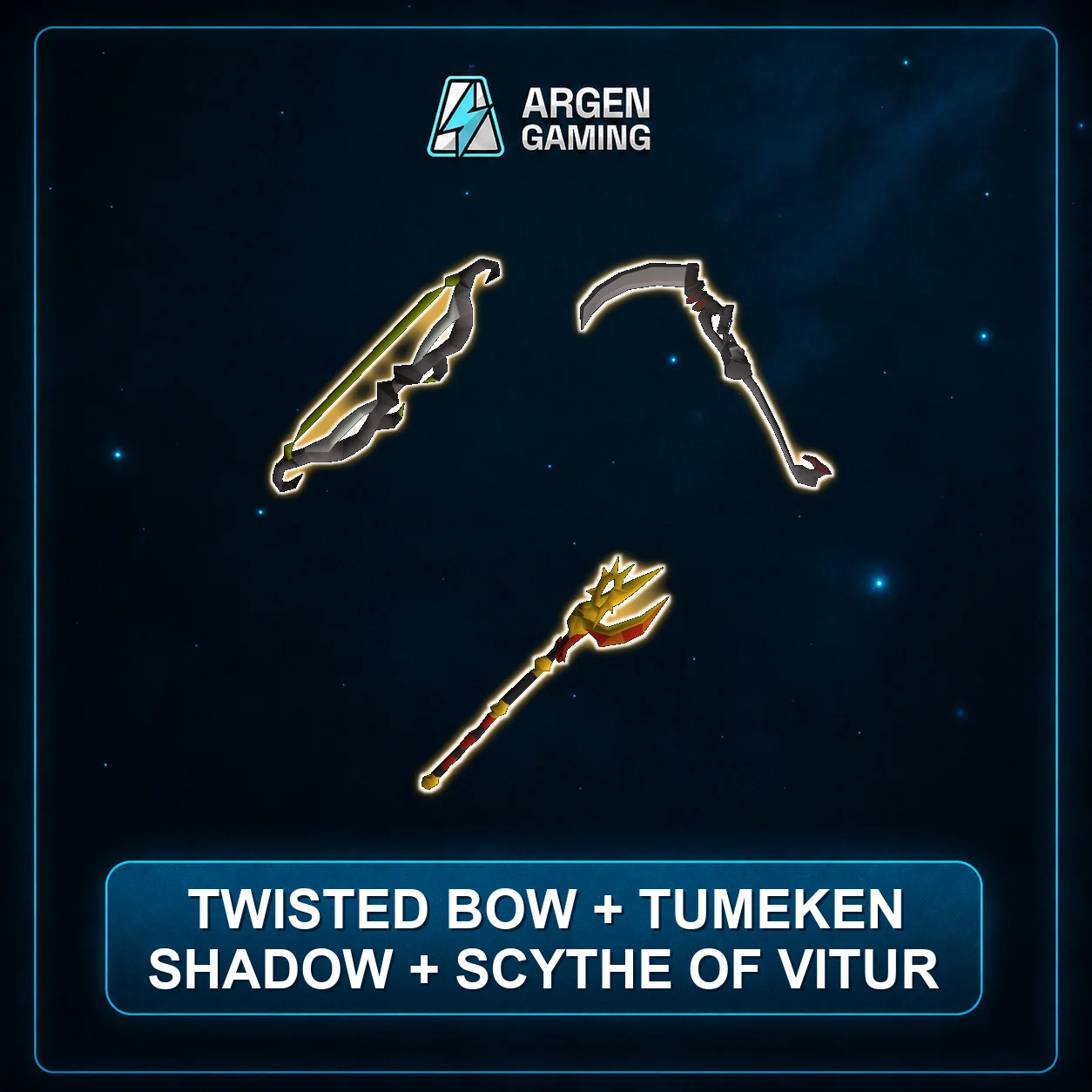 Twisted Bow + Tumeken Shadow + Scythe of Vitur