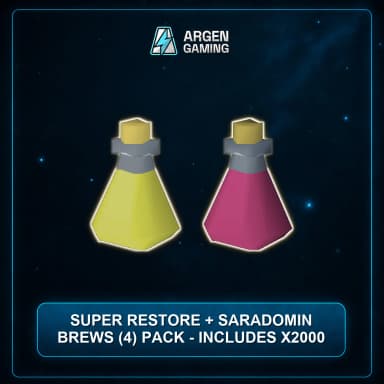 Super Restore + Saradomin Brews (4) Pack - Includes x2000