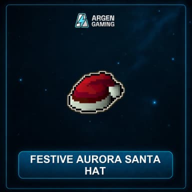 Festive aurora Santa hat