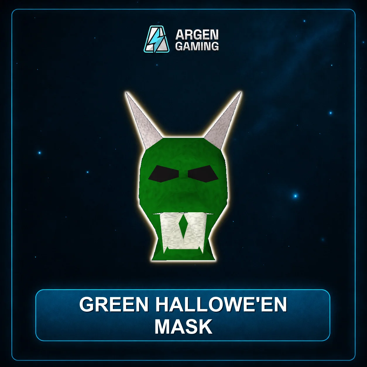 Green hallowe'en mask