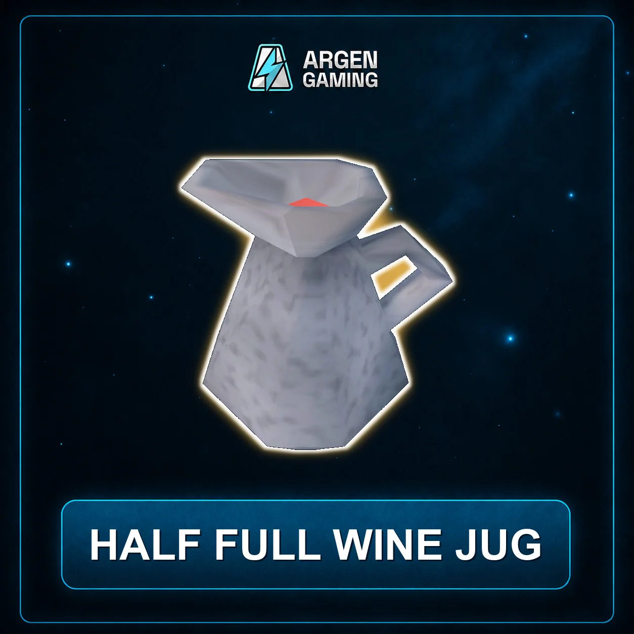 Half full wine jug